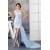 One-Shoulder Sheath/Column Sleeveless Satin Chiffon Fine Netting Prom/Formal Evening Dresses 02021334