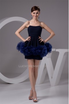Short/Mini A-Line Chiffon Silk like Satin Prom/Formal Evening Dresses 02021372