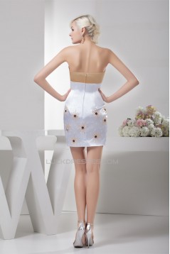 Short/Mini Beading Satin Silk like Satin Prom/Formal Evening Dresses 02021374