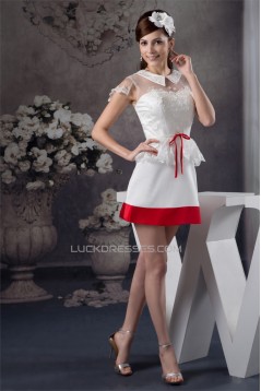 Short/Mini High-Neck Beading A-Line Short Prom/Formal Evening Dresses 02021380