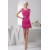 Short/Mini Pleats Sheath/Column V-Neck Bridesmaid Dresses 02021383