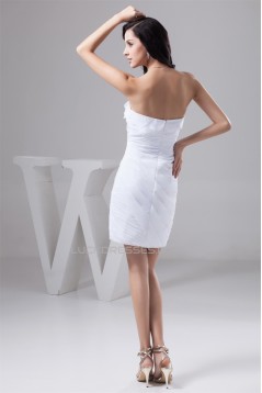 Short/Mini Sheath/Column Sleeveless Chiffon Silk like Satin Bridesmaid Dresses 02021386