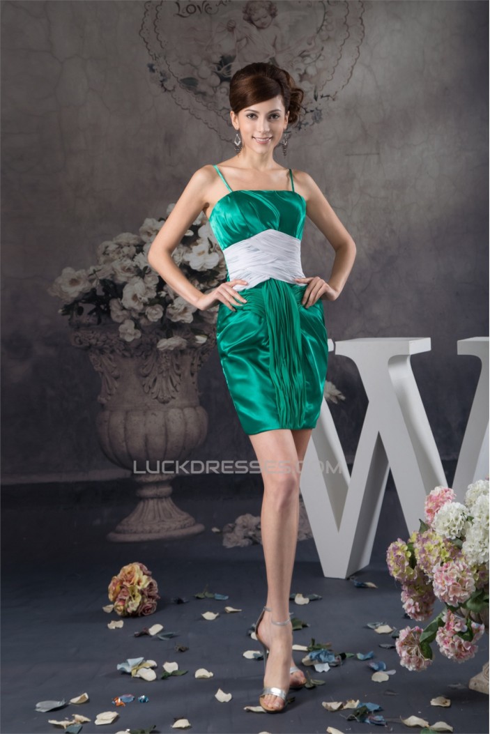 Short/Mini Sleeveless Chiffon Silk like Satin Prom/Formal Evening Dresses 02021393