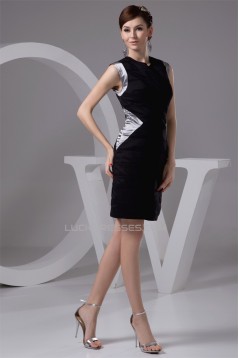 Short/Mini Sleeveless Portrait Sheath/Column Bridesmaid Dresses 02021394