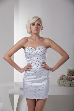 Silk like Satin Sleeveless Sweetheart Beading Mother of the Bride Dresses 02021405