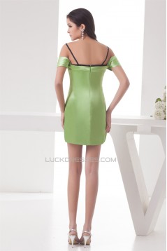 Spaghetti Straps Sheath/Column Elastic Woven Satin Prom/Formal Evening Dresses 02021426