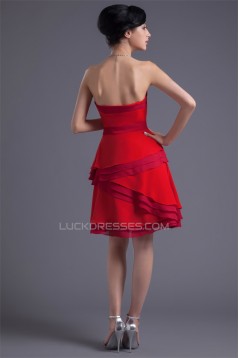 A-Line Chiffon Silk like Satin Short/Mini Prom/Formal Evening Dresses 02021437