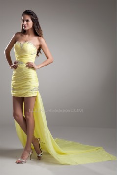 Asymmetrical Chiffon Beading Sleeveless Prom/Formal Evening Homecoming Dresses 02021448