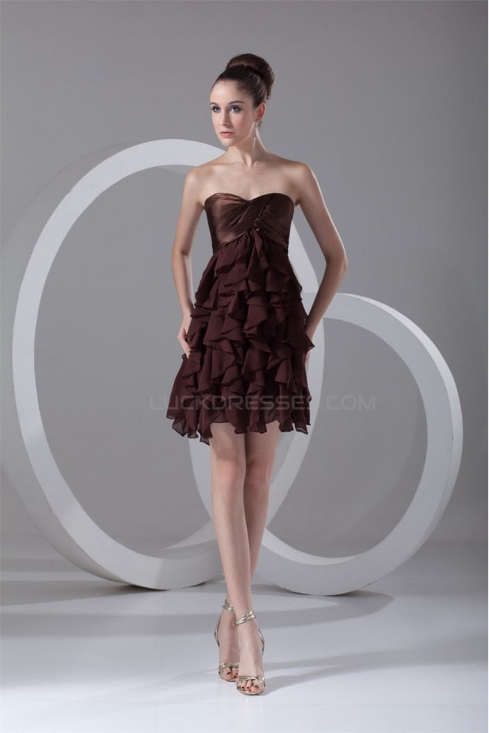Cascading Ruffles Short/Mini A-Line Sleeveless Prom/Formal Evening Dresses 02021458