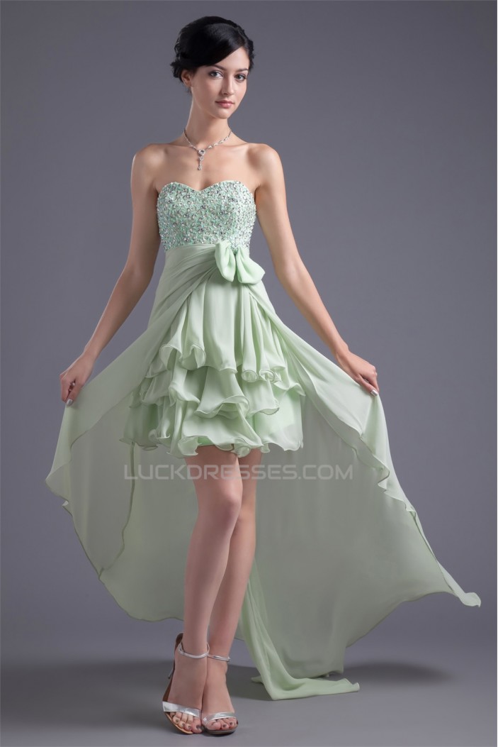 Chiffon Silk like Satin Beading A-Line Sweetheart Prom/Formal Evening Dresses 02021464