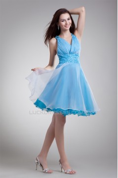 Organza Elastic Woven Satin Short/Mini Prom/Formal Evening Dresses 02021481