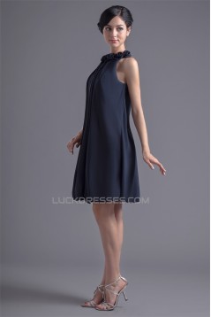Scoop Chiffon Elastic Woven Satin Handmade Flowers Prom/Formal Evening Dresses 02021494