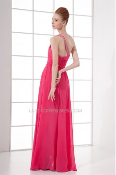 Sheath/Column Beading Chiffon One-Shoulder Prom/Formal Evening Homecoming Dresses 02021495