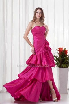 Sheath/Column Taffeta Sweetheart Brush Sweep Train Prom/Formal Evening Dresses 02021501