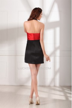 Short/Mini Halter Satin Sheath/Column Prom/Formal Evening Dresses 02021504