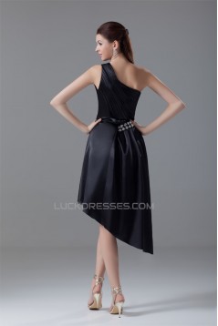 Sleeveless Ruched A-Line Asymmetrical One-Shoulder Prom/Formal Evening Dresses 02021529