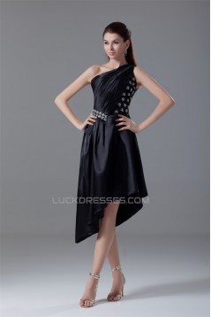 Sleeveless Ruched A-Line Asymmetrical One-Shoulder Prom/Formal Evening Dresses 02021529