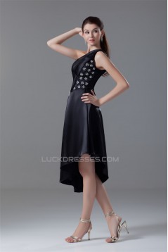 Sleeveless Ruched A-Line Asymmetrical One-Shoulder Prom/Formal Evening Dresses 02021529
