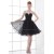 Sleeveless Satin Fine Netting Beading Short/Mini Little Black Dresses 02021530