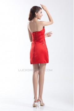 Sleeveless Strapless Satin Beading Sheath/Column Prom/Formal Evening Dresses 02021535