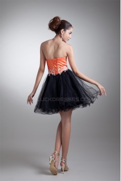 Short/Mini Appliques Sweetheart Sleeveless Prom Evening Cocktail Homecoming Dresses 02021543