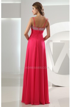 A-Line Chiffon Spaghetti Strap Beaded Prom/Formal Evening Dresses 02020157