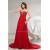 A-Line Empire Beaded Long Red Chiffon Prom/Formal Evening Maternity Dresses 02020159