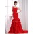 Elegant One-Shoulder Long Red Criss Cross Prom/Formal Evening Dresses 02020160