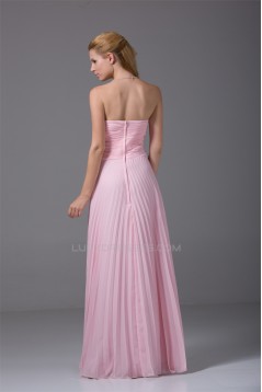 Criss Cross A-Line Sweetheart Floor-Length Long Pink Prom Evening Bridesmaid Dresses 02020167