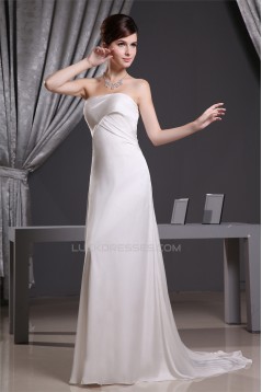 Criss Cross Strapless Sleeveless Puddle Train Long Prom/Formal Evening Dresses 02020168