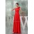A-Line Floor-Length Beading One-Shoulder Long Red Prom/Formal Evening Bridesmaid Dresses 02020171