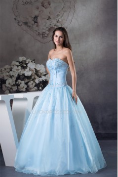 Ball Gown Floor-Length Beading Sweetheart Blue Prom/Formal Evening Dresses 02020179