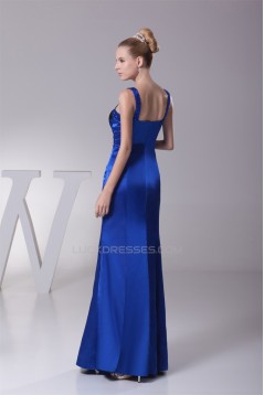 Floor-Length Beading Silk like Satin Mermaid/Trumpet Long Evening Bridesmaid Dresses 02020183