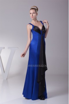 Floor-Length Beading Silk like Satin Mermaid/Trumpet Long Evening Bridesmaid Dresses 02020183