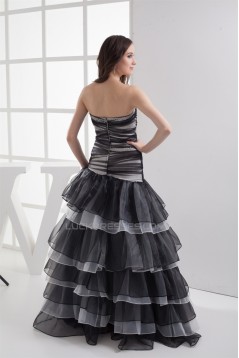 A-Line Strapess Sleeveless Beaded Long Prom/Formal Evening Dresses 02020200