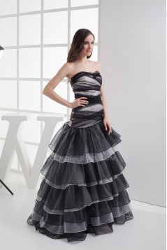 A-Line Strapess Sleeveless Beaded Long Prom/Formal Evening Dresses 02020200