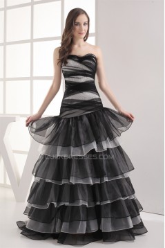 A-Line Strapess Sleeveless Beaded Long Prom/Formal Evening Dresses 02020200
