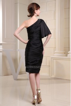 Half Elbow Length Sheath/Column Knee-Length Prom/Formal Evening Dresses 02020203