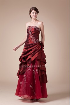 Handmade Flowers Square Taffeta Organza Prom/Formal Evening Dresses 02020208