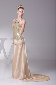 Handmade Flowers Taffeta Sequins Prom/Formal Evening Dresses 02020209