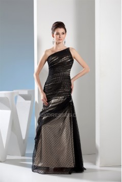 Mermaid/Trumpet One-Shoulder Long Prom/Formal Evening Dresses 02020221