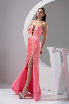 Mermaid/Trumpet V-Neck Floor-Length Beading Prom/Formal Evening Dresses 02020224