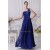 A-Line One-Shoulder Floor-Length Long Blue Prom/Formal Evening Bridesmaid Dresses 02020233