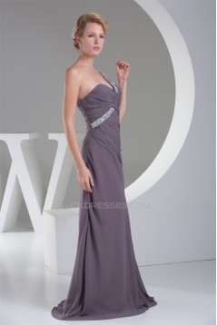 One-Shoulder Sheath/Column Floor-Length Long Prom/Formal Evening Dresses 02020235