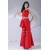 One-Shoulder Taffeta Floor-Length Sheath/Column Long Red Prom/Formal Evening Dresses 02020238