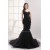 Trumpet/Mermaid Sweetheart Pleats Long Black Prom/Formal Evening Dresses 02020243