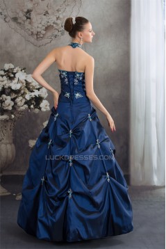 Ball Gown Halter Ruffles Sleeveless Taffeta Prom/Formal Evening Dresses 02020262