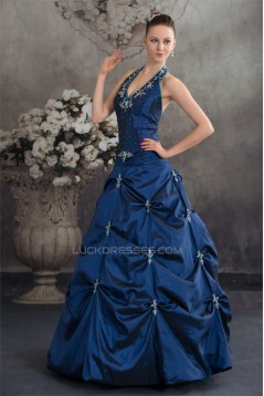 Ball Gown Halter Ruffles Sleeveless Taffeta Prom/Formal Evening Dresses 02020262