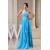 A-Line Strapless Beading Long Blue Floor-Length Prom Evening Formal Dresses 02020265