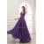 A-Line Halter Long Purple Chiffon Prom/Formal Evening Bridesmaid Dresses 02020268